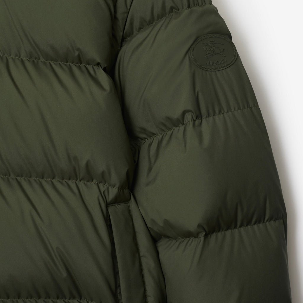 Burberry Detachable Sleeve Puffer Jacket in Flax Men's Nylon #335005