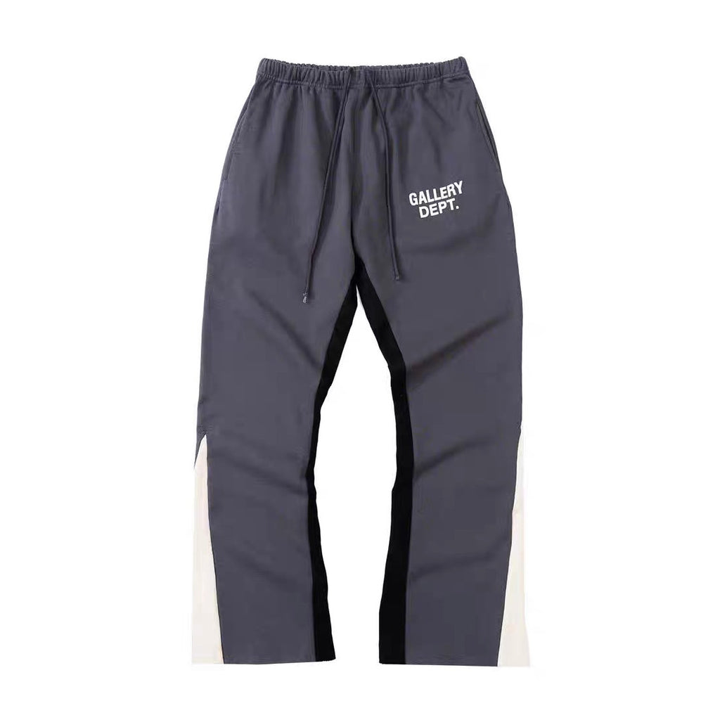 Gallery Dept Dark Grey Patchwork Cotton Drawstring Pants #96556