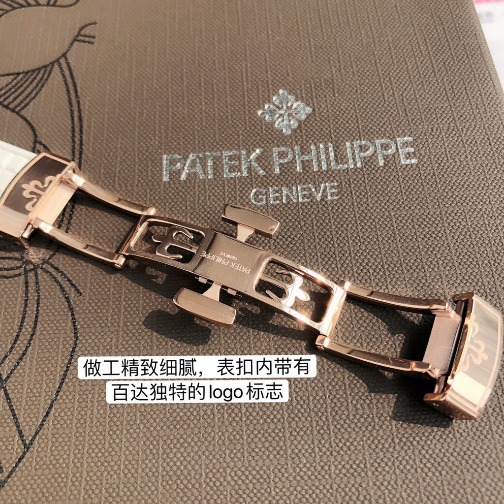 Patek Philippe Mechanical Watches With Diamonds On Silicone Straps Watch #96352