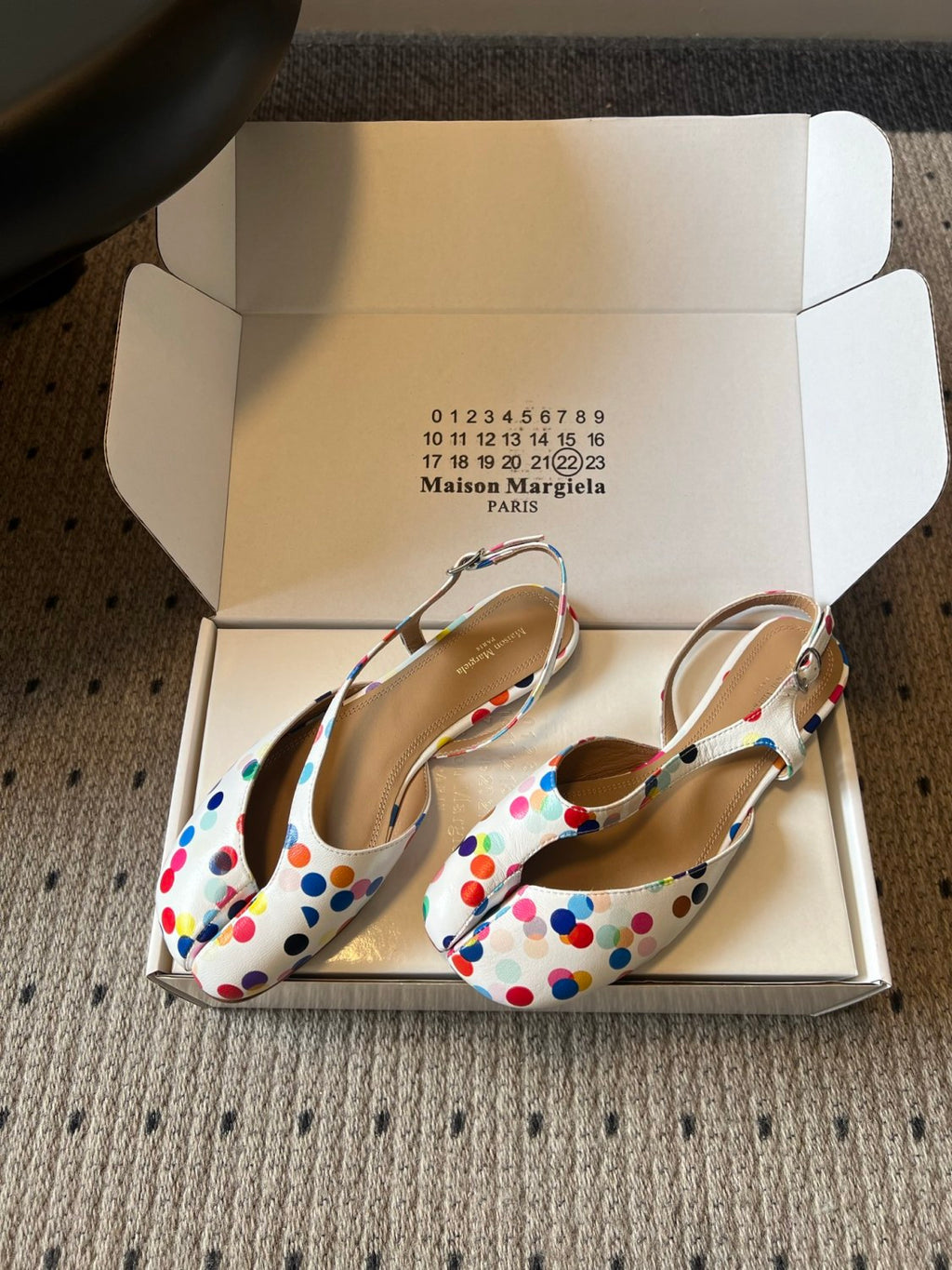 Maison Margiel Polka Dot Split Toe Shoes #381391