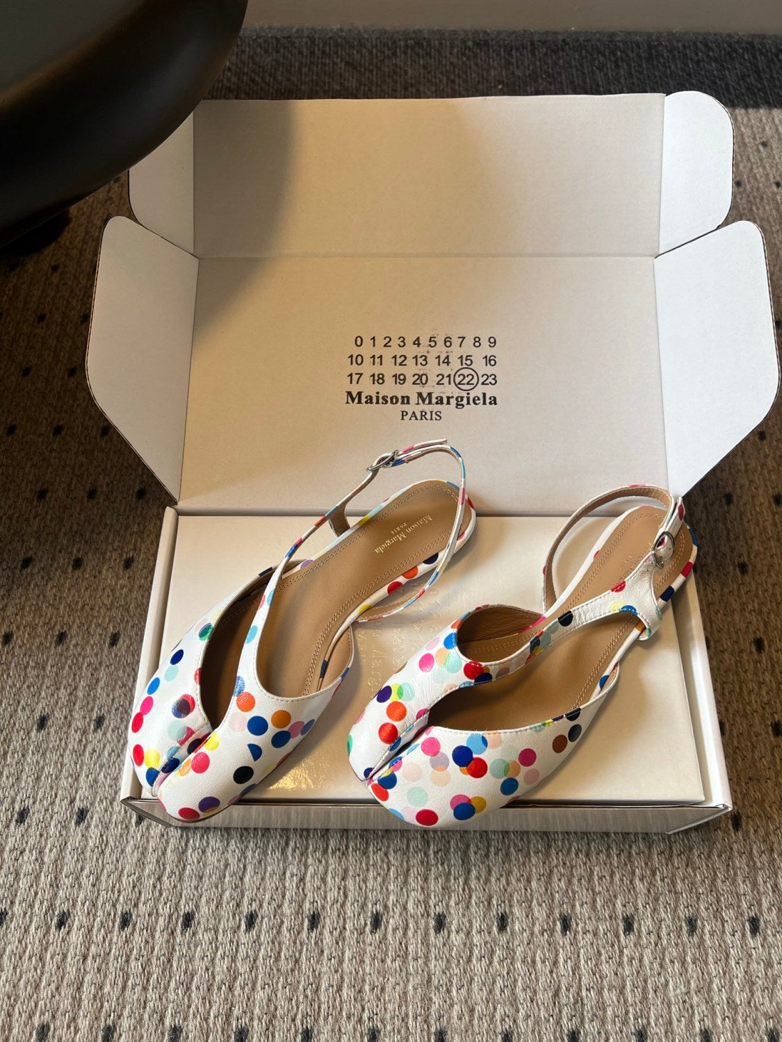 Maison Margiel Polka Dot Split Toe Shoes #381391