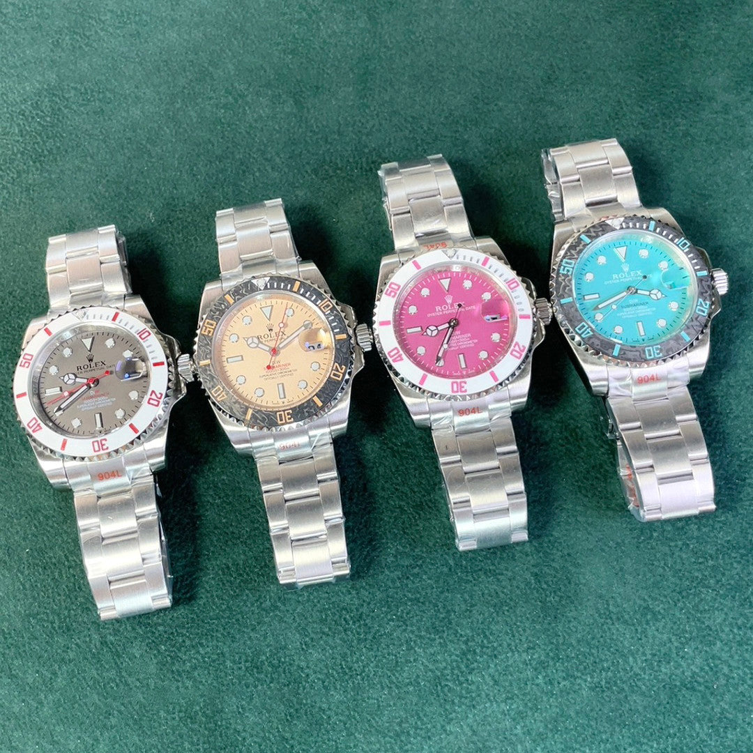Rolex Carbon Fibre Bezel Mechanical Watch In 904L Stainless Steel Throughout #91137