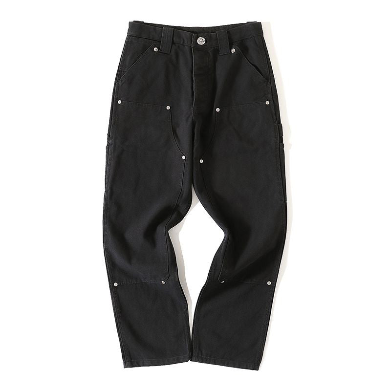 Chrome Hearts Men's Spring/Autumn Fashion Casual Solid Colour Straight Leg Work Trousers #78186