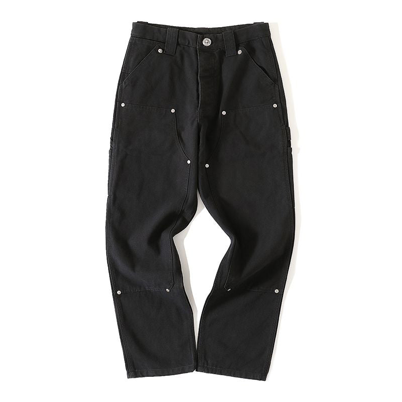 Chrome Hearts Men's Spring/Autumn Fashion Casual Solid Colour Straight Leg Work Trousers #78186