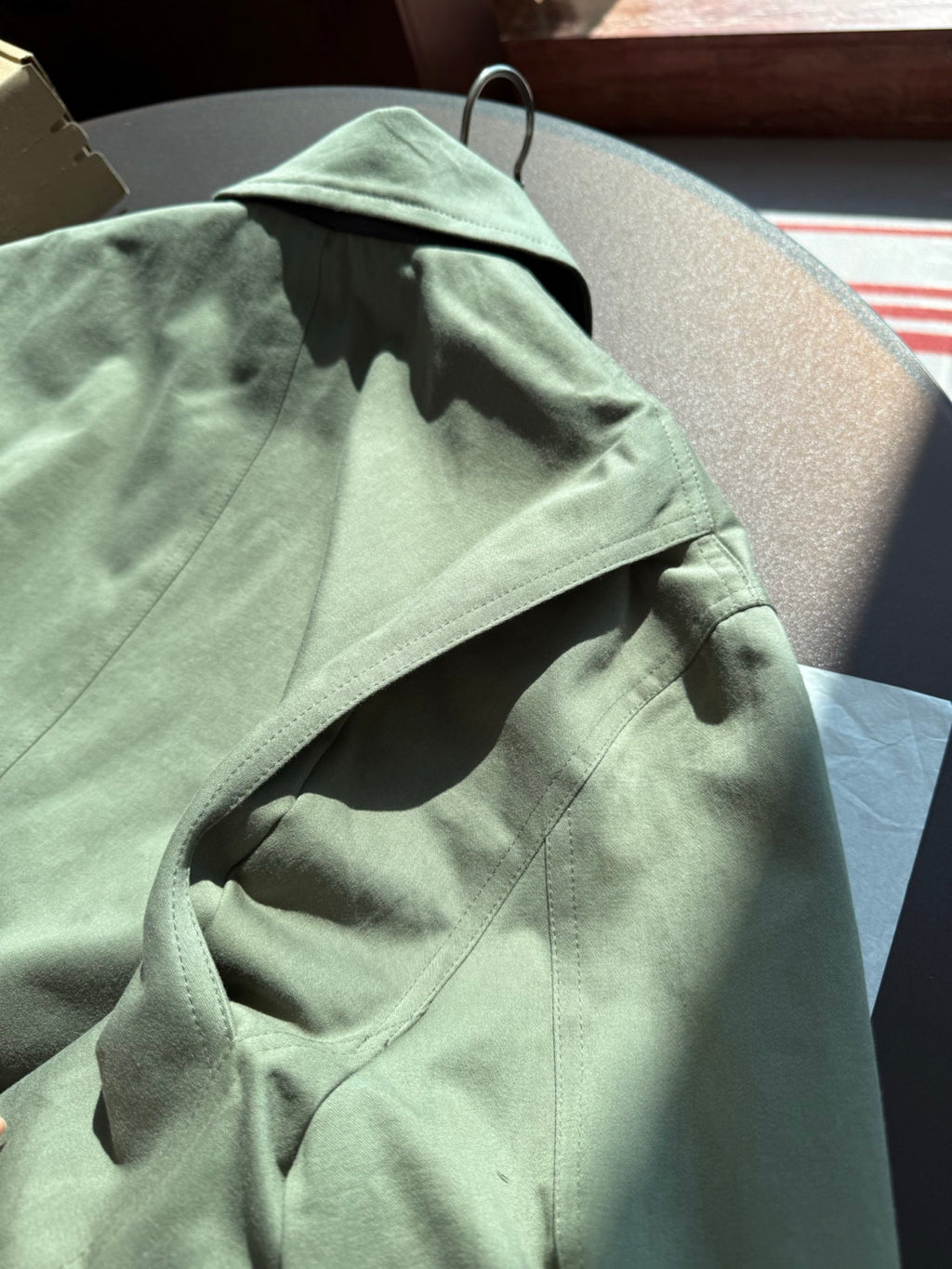 LOEWE Belted jacket Pants cotton Green #334233