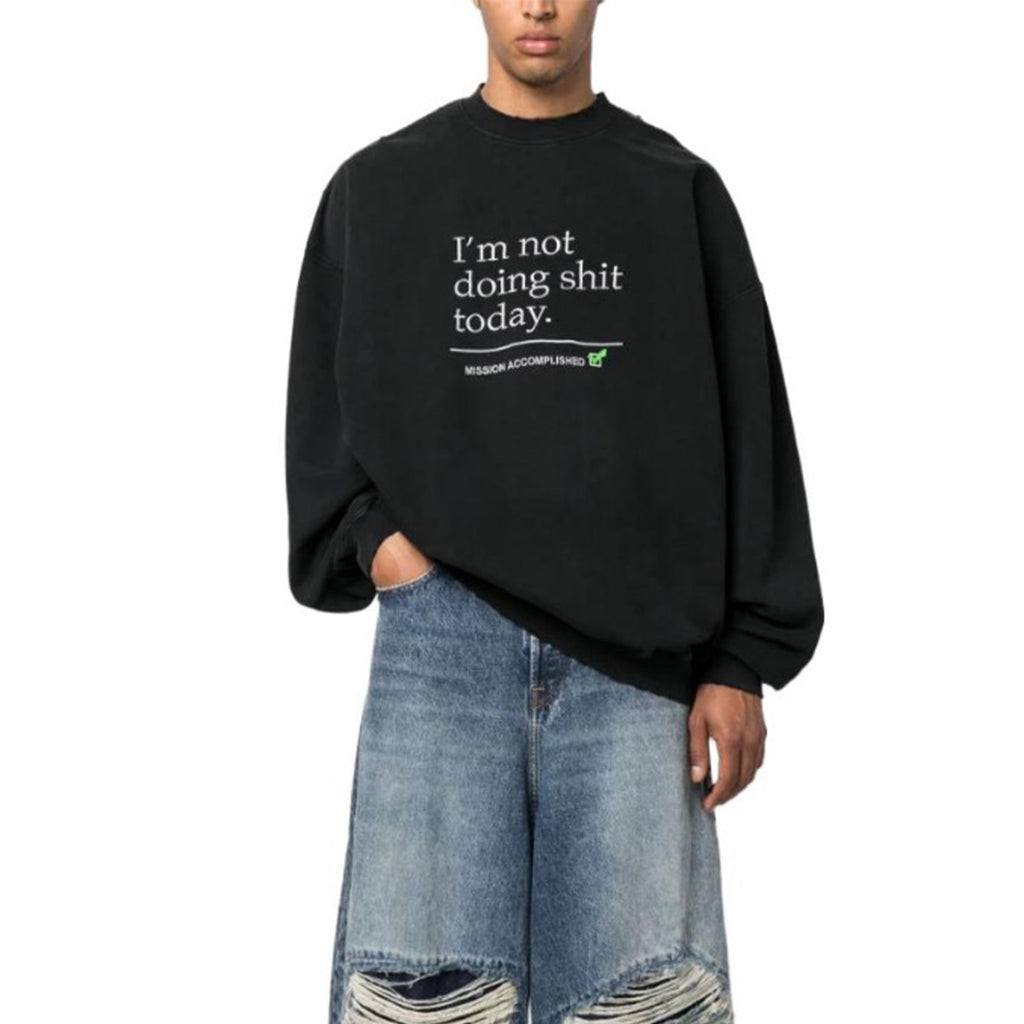 Vetements Letter Print Pullover Sweatshirt Ngvp #6725