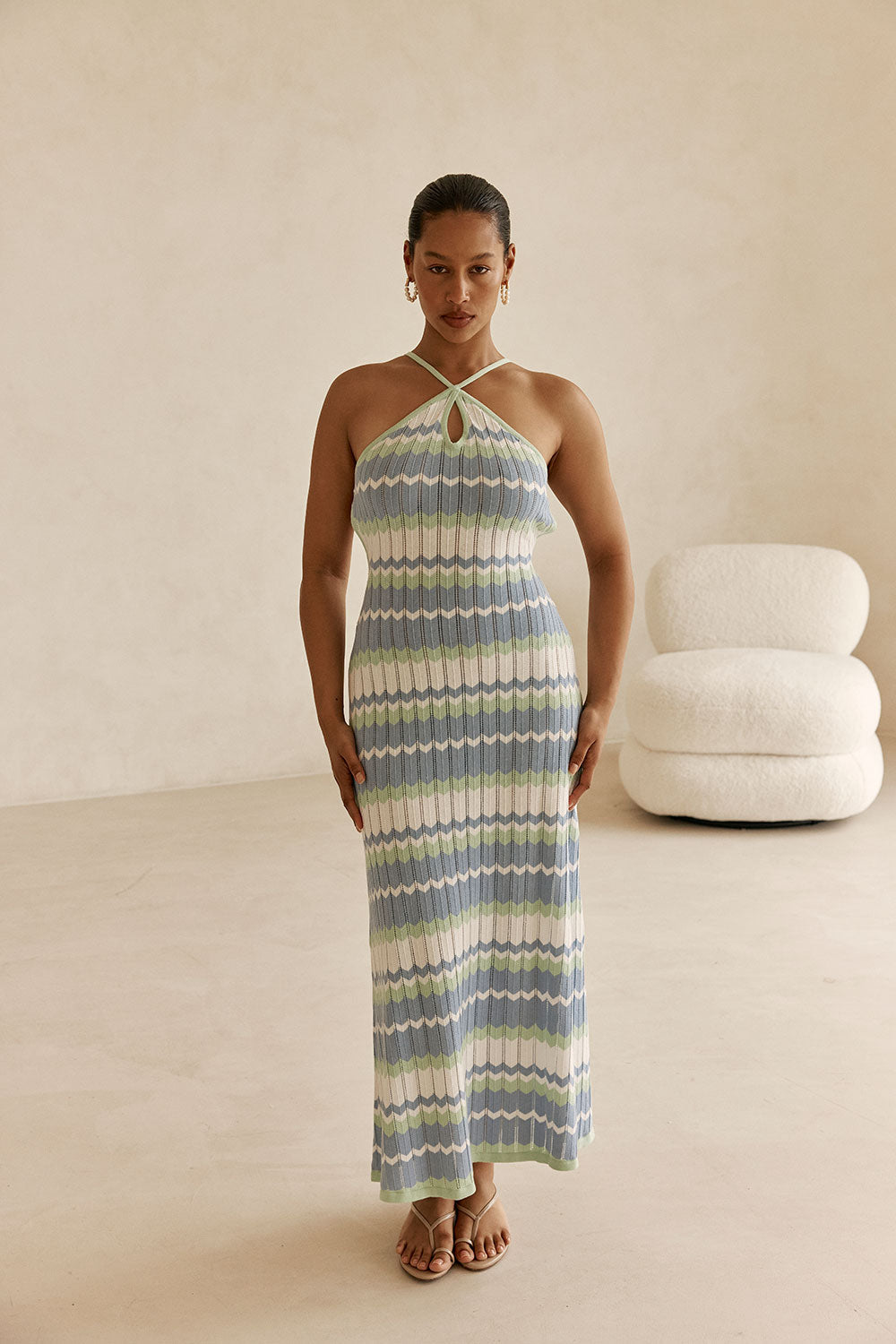 Bexley Knit Dress - Sky