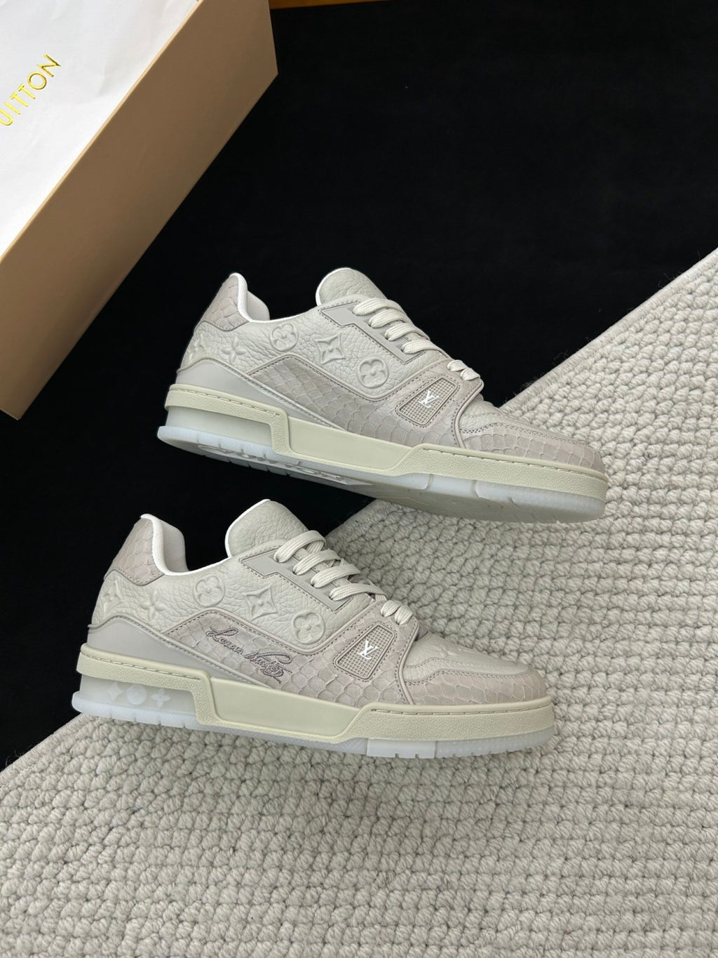 Louis Vuitton Lv Trainer Sneakers Snakeskin Pattern #379384