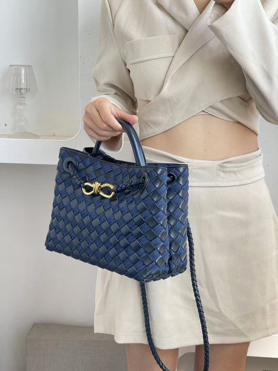 Bottega Veneta Women's Fashion Classic Color Blocked Shoulder Bag Crossbody Tote Bag Bags 796392V48V24153 #79512