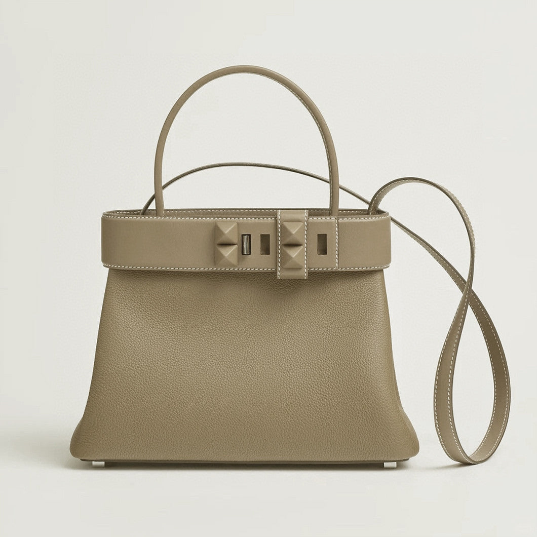 Hermes Women's Medor Lock Closure Togo Cowhide Handbag Solid Color Shoulder Crossbody Bag Bags H085055CKAB Ngvp #1771