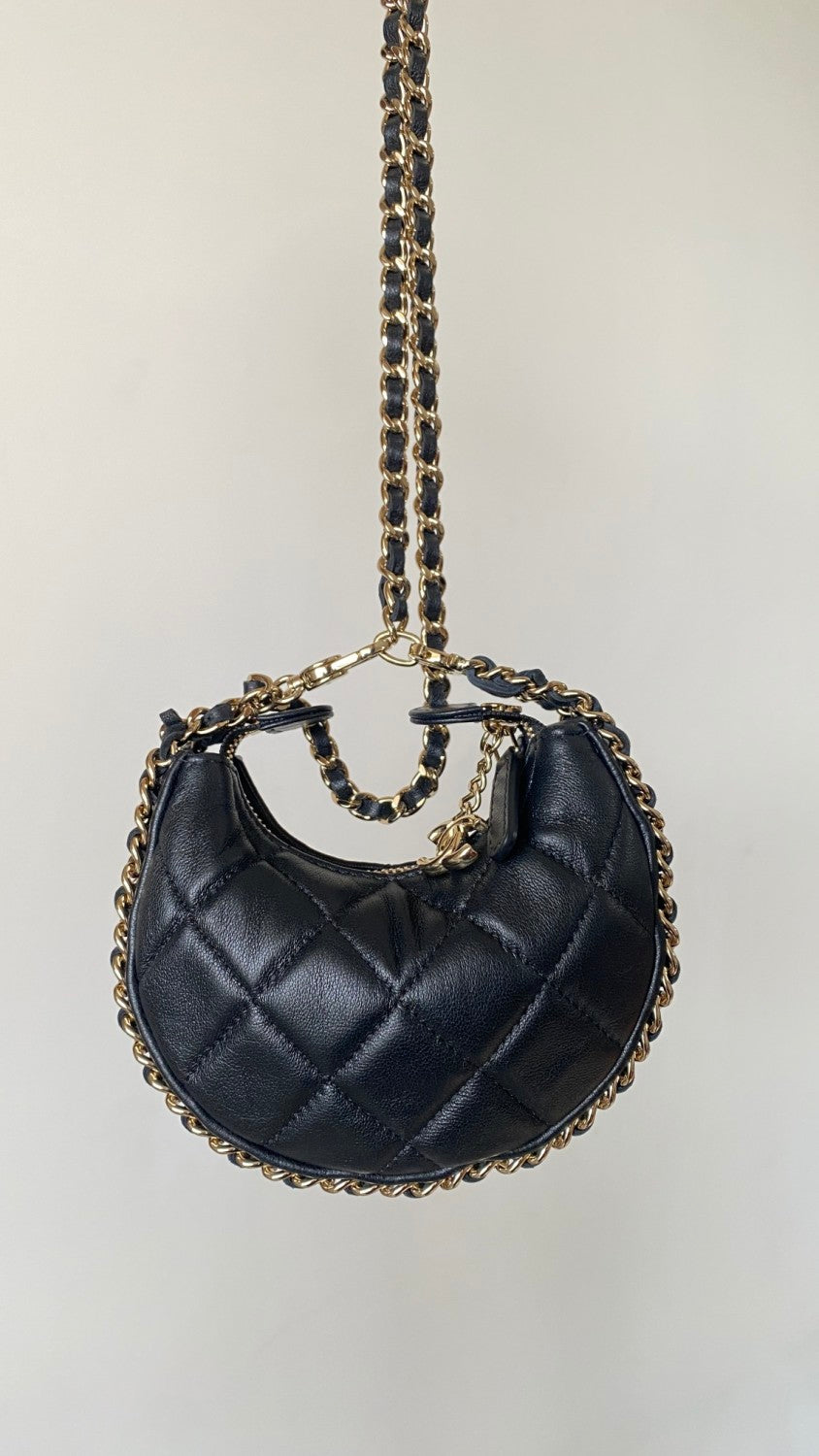 Chanel Diamond Chain Moon Bag Fashionable and Versatile Shoulder Crossbody Bag #332644