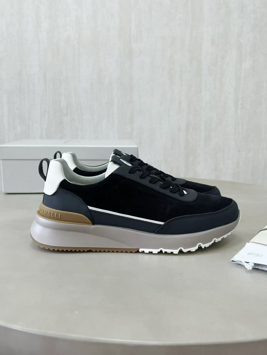 Brunello Cucinellia Suede and Calfskin Runners #375492