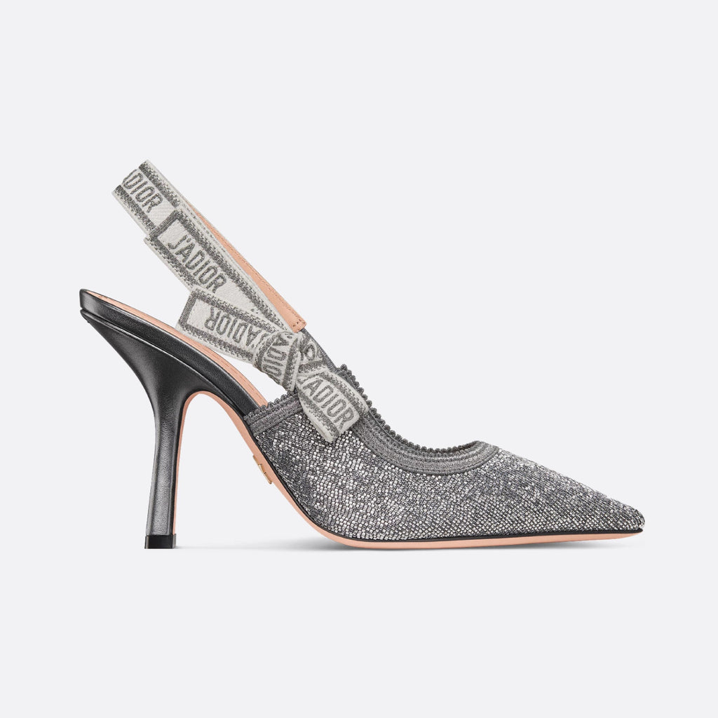 Dior J'Adior Women's Summer Solid Color Beaded Pointed Toe 10cm High Heel Sandals Shoes #77656
