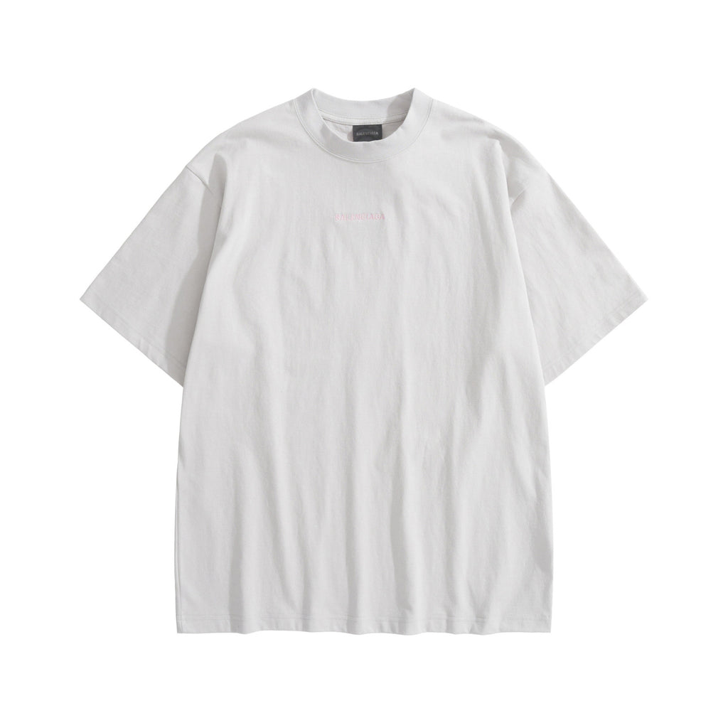 Balenciaga Men's Balenciaga Back T-shirt Medium Fit in Dirty White Baby-pink #377015