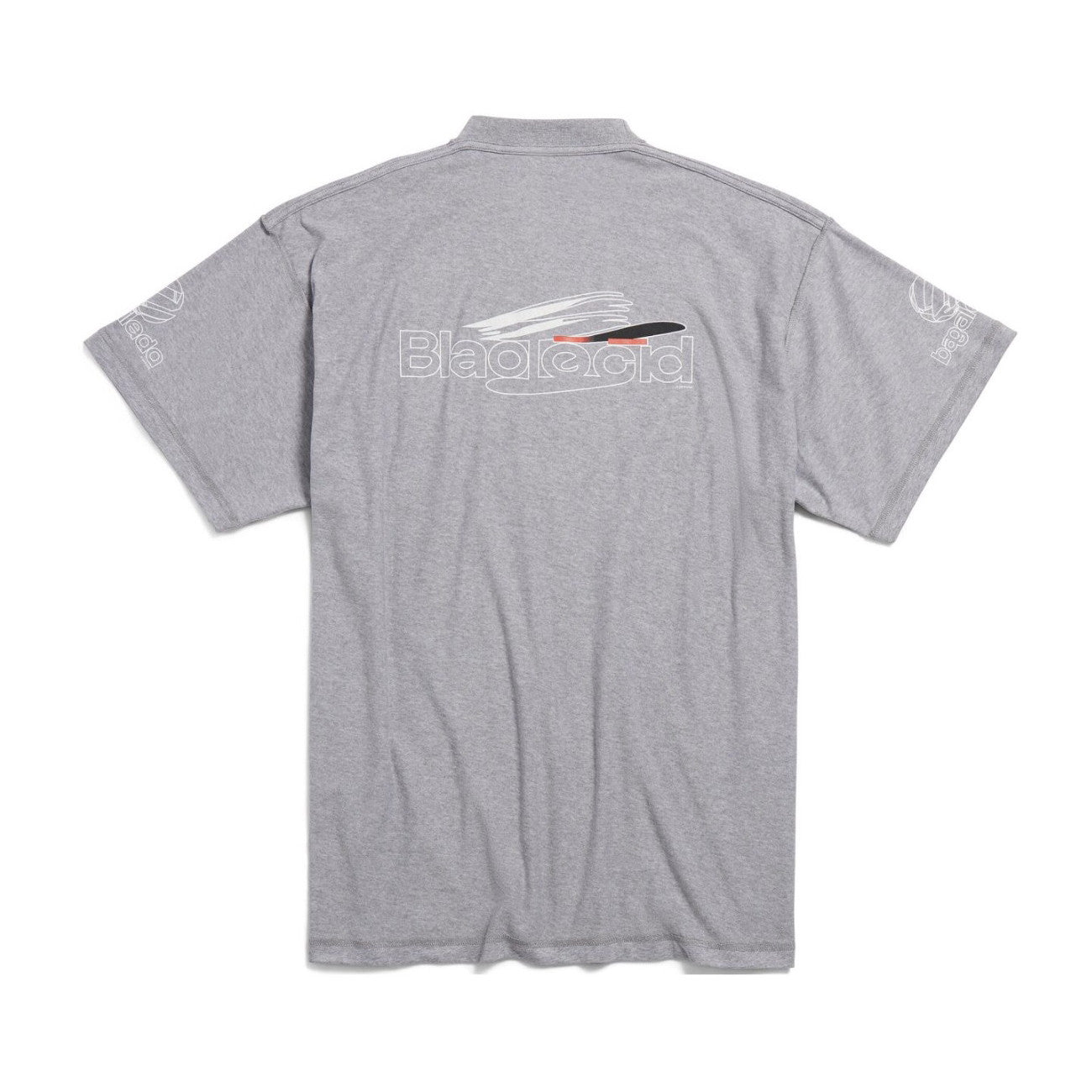 Balenciaga Men's Summer Do-Over Letter Printed Plain Knit Cotton Round Neck Short Sleeve T-Shirt #98971