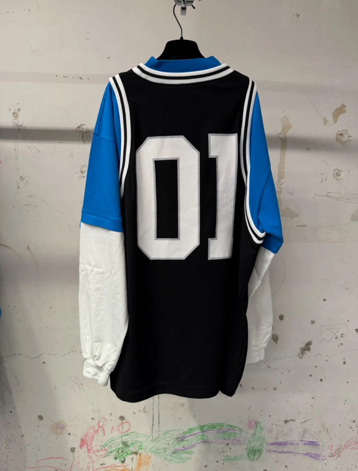 Balenciaga Men's Spring Summer Sport Mesh Plain Knit Layered Long Sleeve T-Shirt #76556