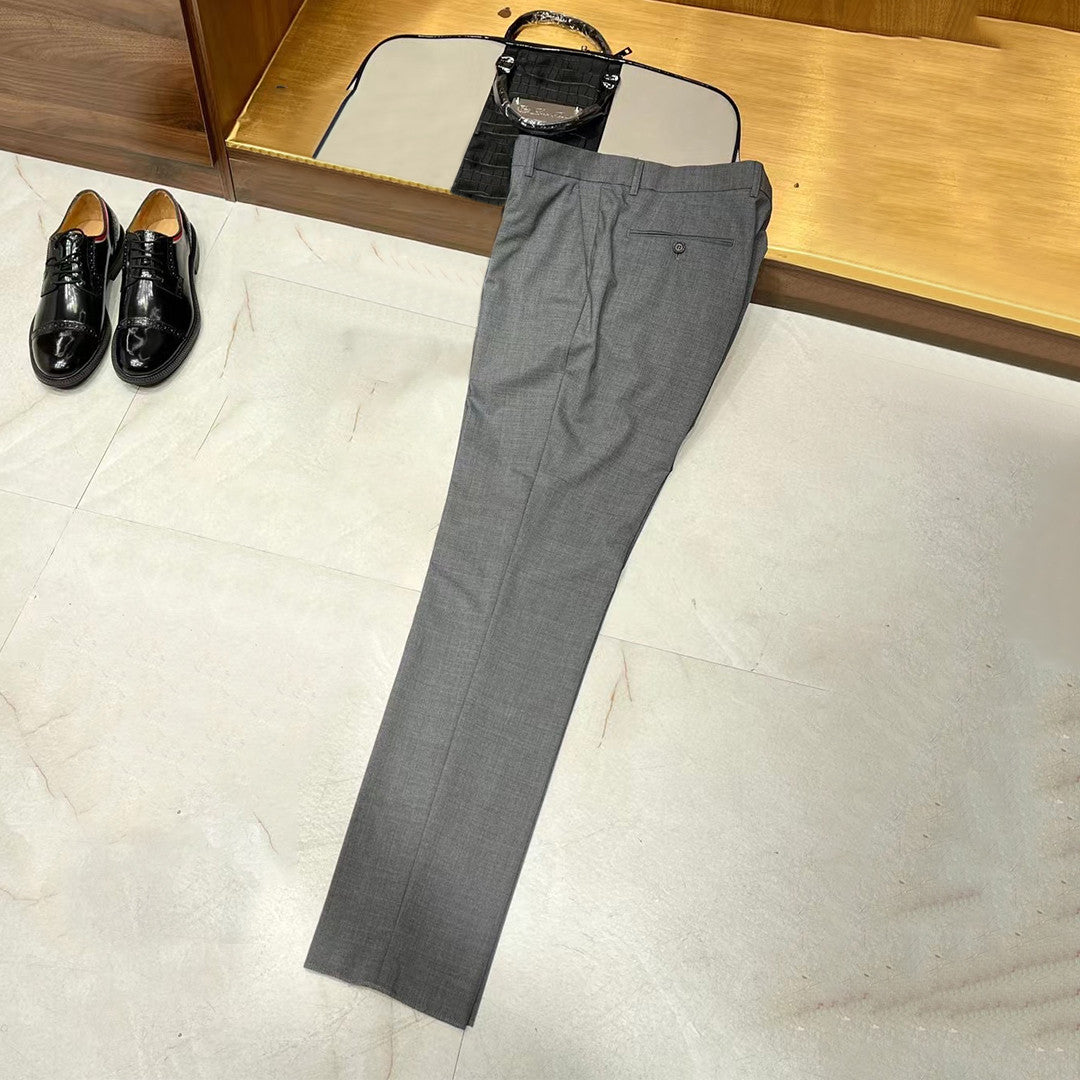 Loro Piana Men's Spring And Autumn Gentleman Bamboo Fiber Wool Suit Jacket Fashion Temperament Lapel Single-breasted Jacket Suit Pants Suit Set Ngvp #8887