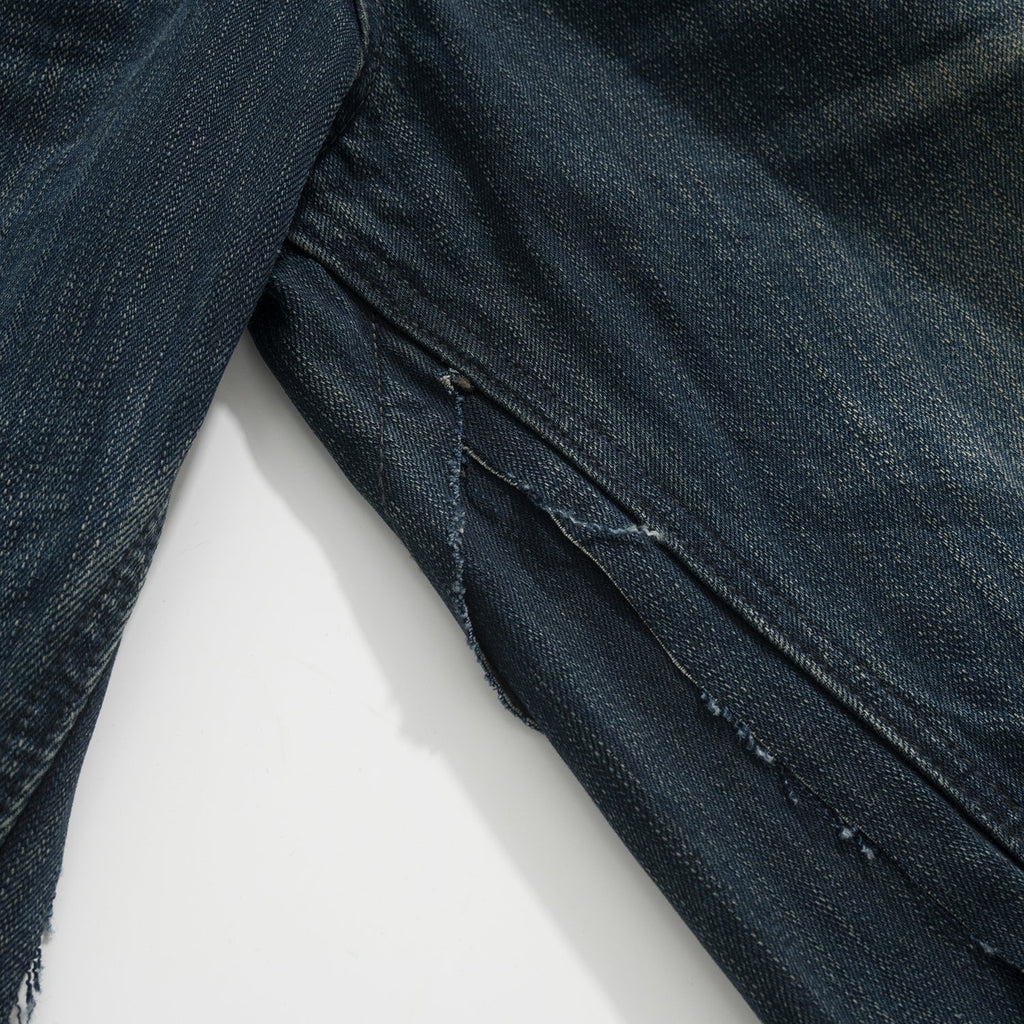 Balenciaga Men's Women's Four Seasons Button Solid Color Cotton Loose Denim Straight Leg Pants Ngvp #9514