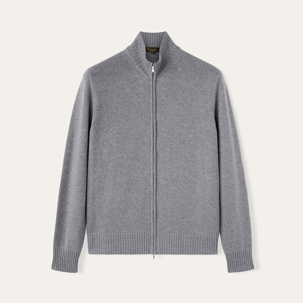 Loro Piana Men's Spring And Autumn Fashion Parksville Long Sleeve Solid Color Zipper Casual Cashmere Aviator Jacket Ngvp #9482