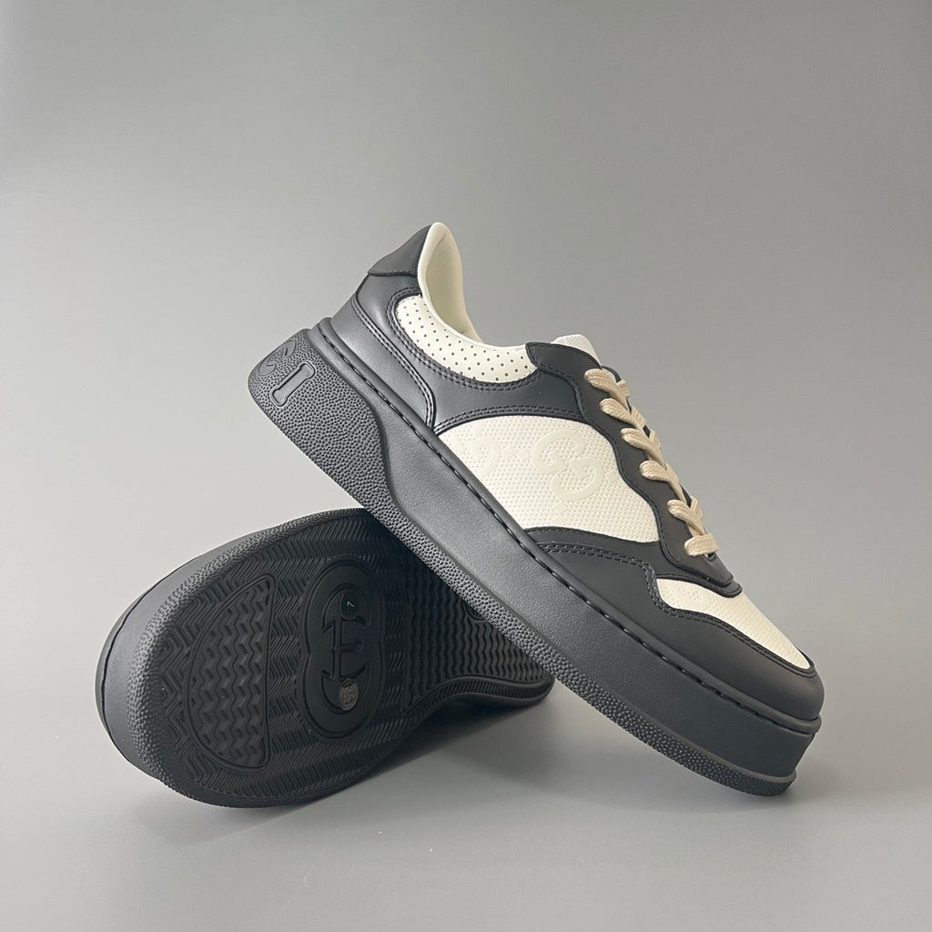 Gucci Chunky BGG Black And White Panda Biscuit Shoes Couple Model Cowhide Stitching GG Embossed Cowhide #332565