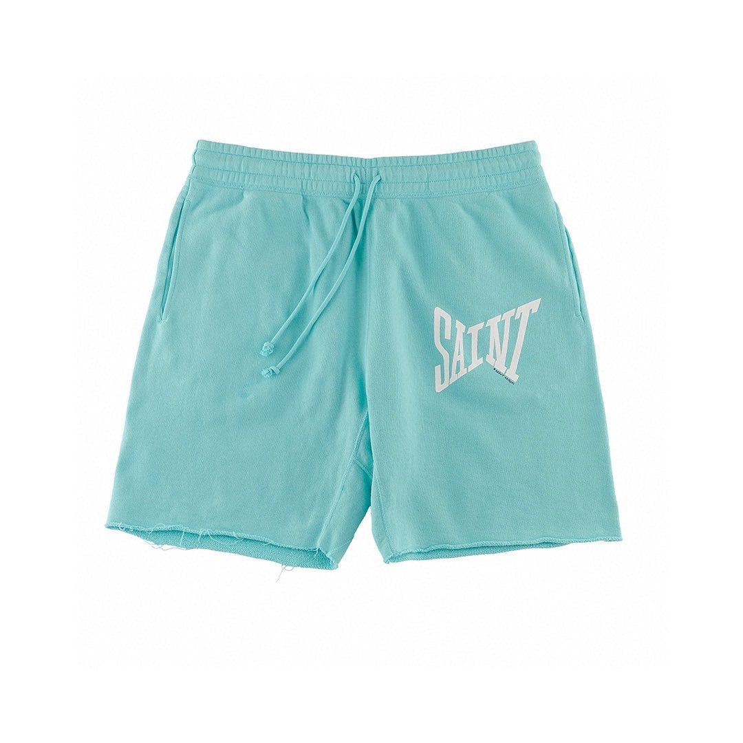 Saint Michael Men's And Women's Retro Color Blocked Fashionable High Street Trendy Casual Elastic Waist Drawstring Shorts  Ngvp #9239