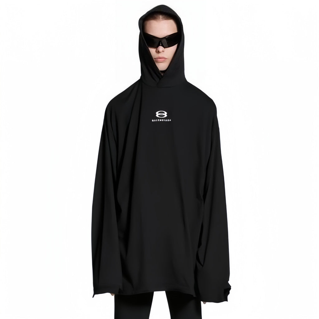 Balenciaga Men's and Women's Summer Embroidery Splicing Loose Fit Casual Long Sleeve Sweatshirt #97326