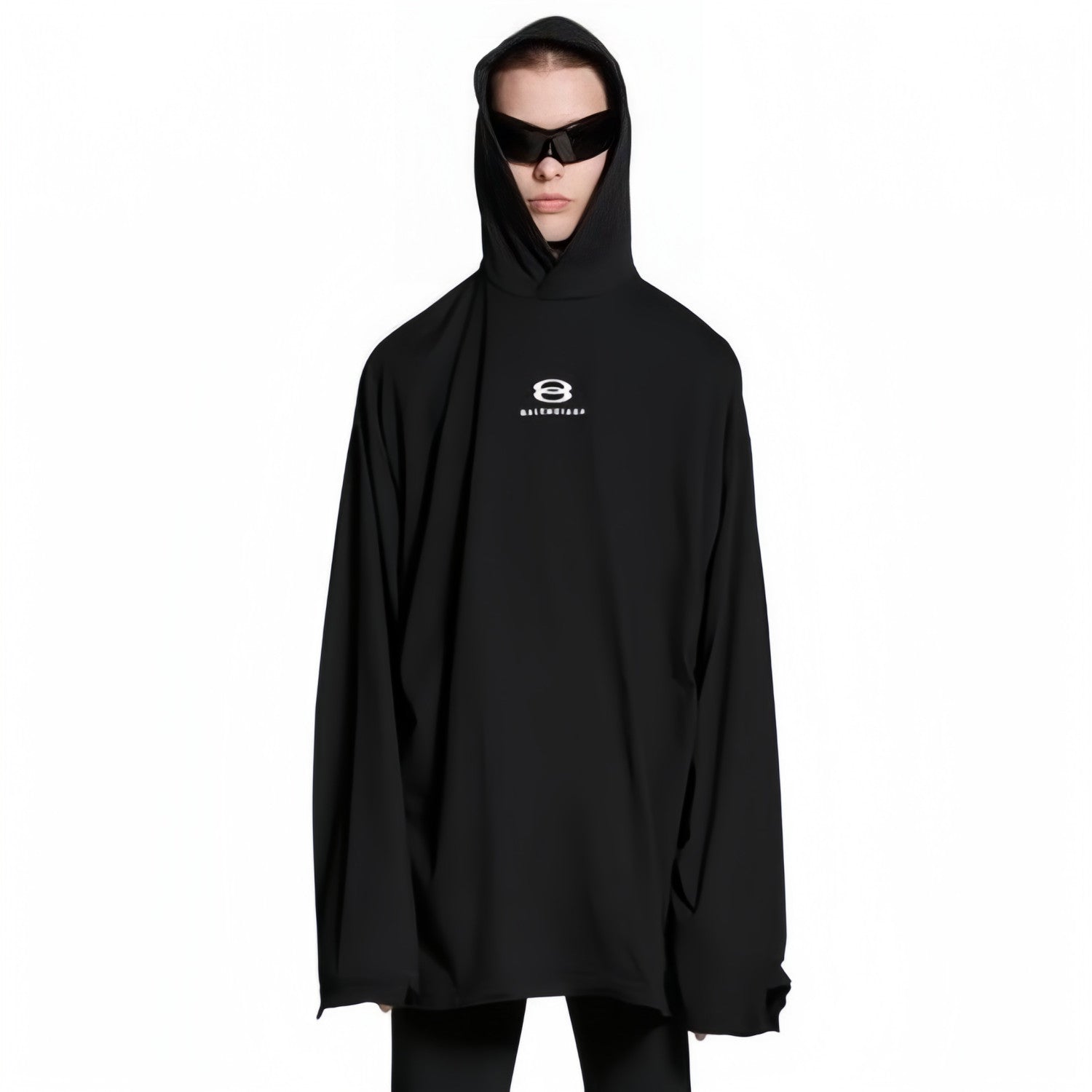Balenciaga Men's and Women's Summer Embroidery Splicing Loose Fit Casual Long Sleeve Sweatshirt #97326