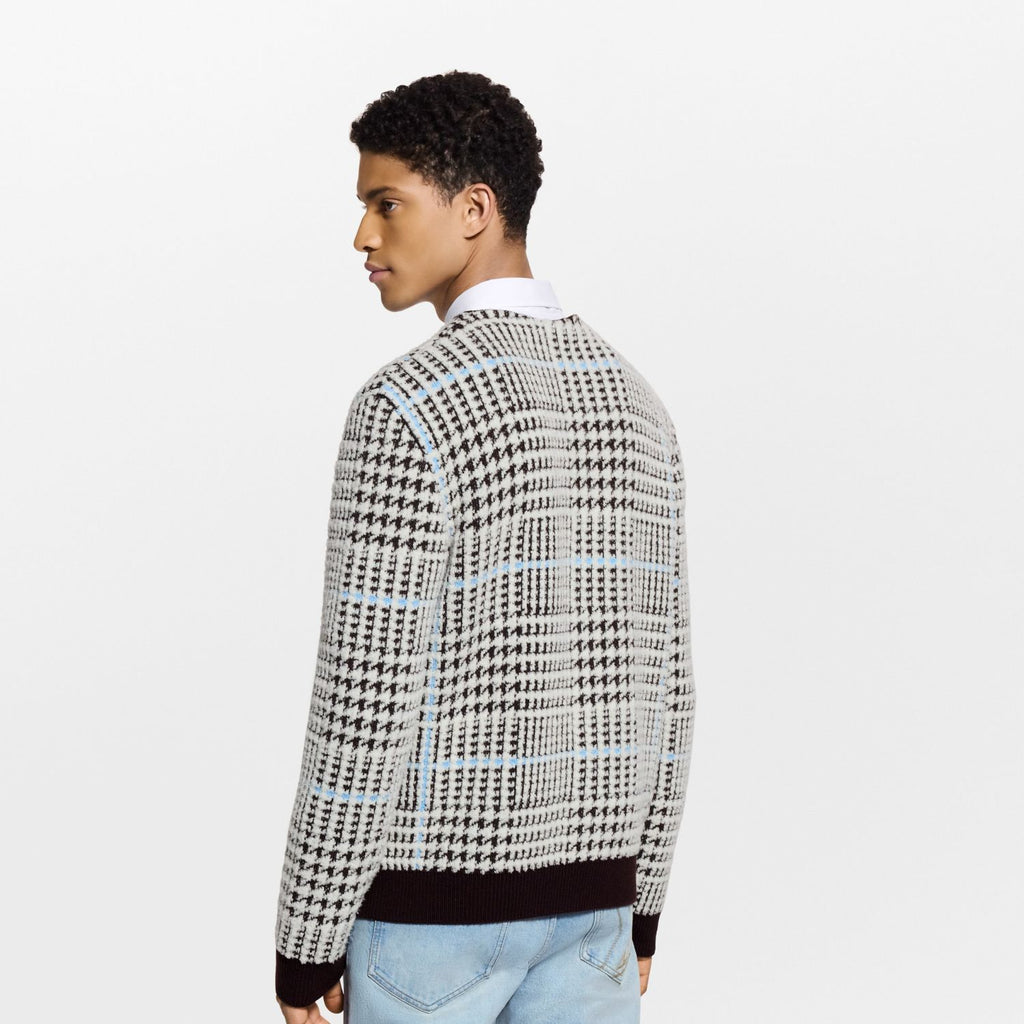 Louis Vuitton Textured Plaid Cardigan 1AJBSP #335295