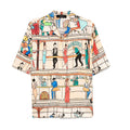Amiri Men's Summer Casual Silk Lapel Single Breasted Short Sleeve Pool Hall Shirt Ngvp #1424