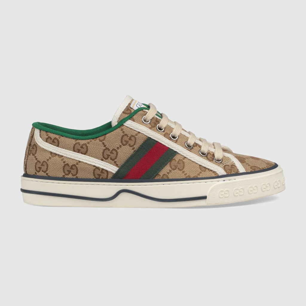 GUCCI Women's Gucci Tennis 1977 Sneaker in Beige Ebony Original GG Canvas #379374