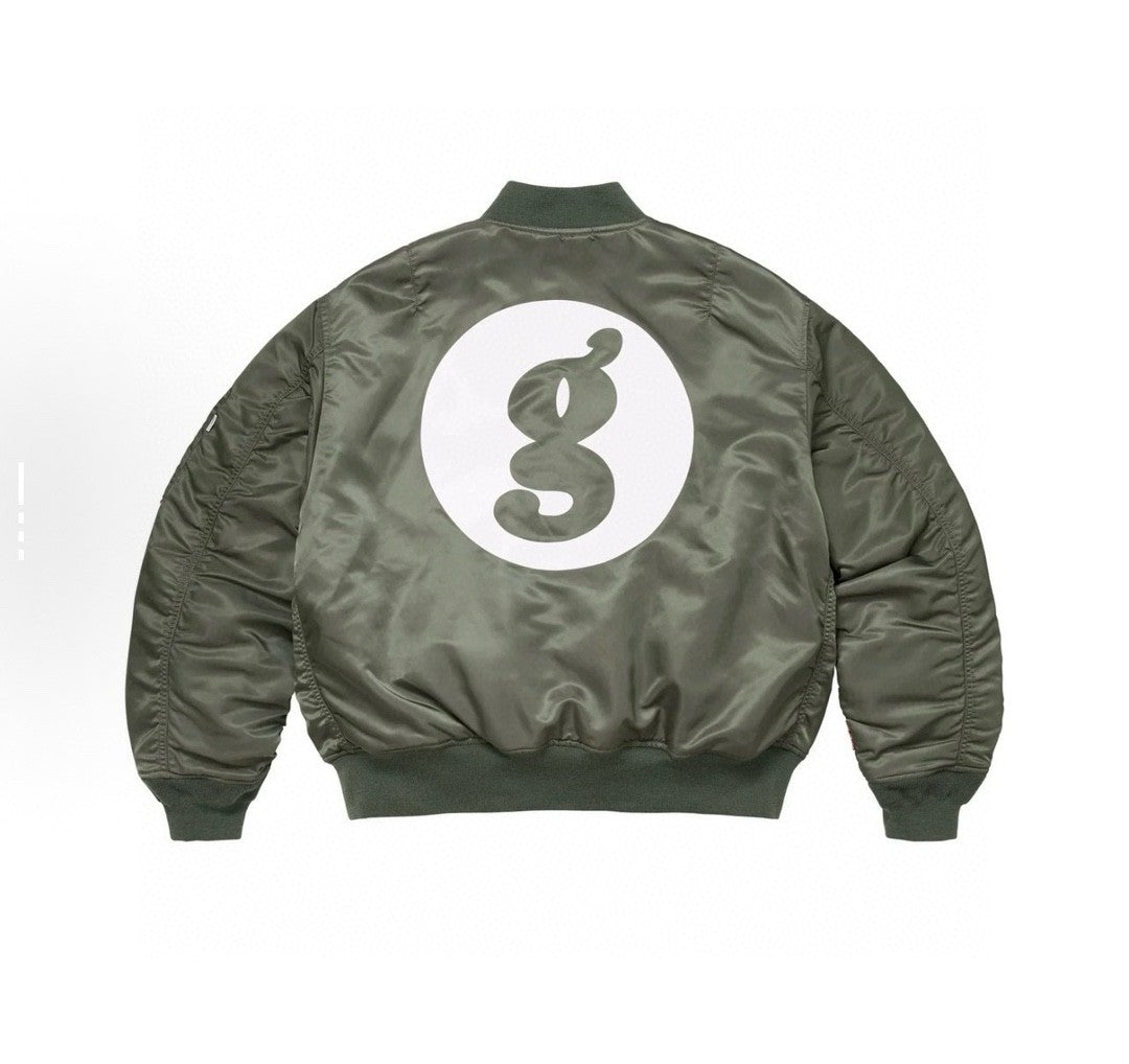 Supreme Supreme X Hiroshi Fujiwara Goodenough Collaboration Men's Autumn/winter Ss25 Patch Logo Design Zip-up Long-sleeved Jacket Includes Eight Diy Customisation Badges Ngvp #2627