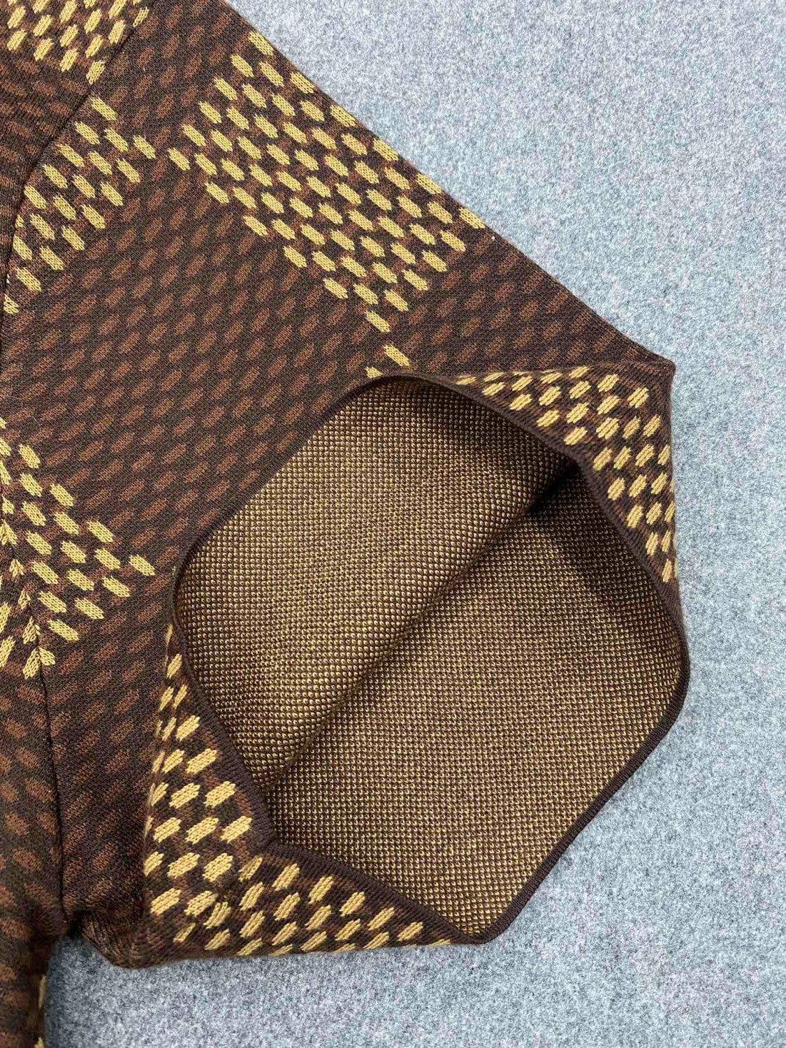 Louis Vuitton Men's Damier Imitation Crystal Applique Checkerboard Checkerboard Summer Cotton Solid Color Short Sleeve Round Neck Short Sleeve T-Shirt #81339
