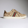 GUCCI Men's Stretch low-top sneaker in white GG leather #388315
