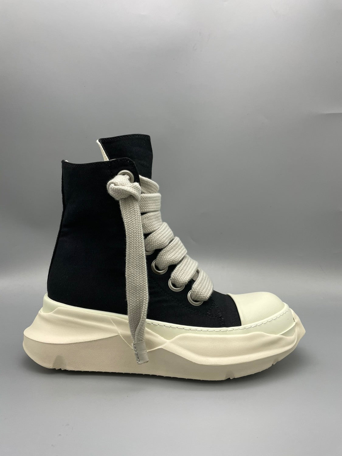 Rick Owens Drkshdw Men's Thick Lace High Top Shoes Heightened Thick Bottom Board Shoes Sports Casual Canvas Shoes Boots  #81379