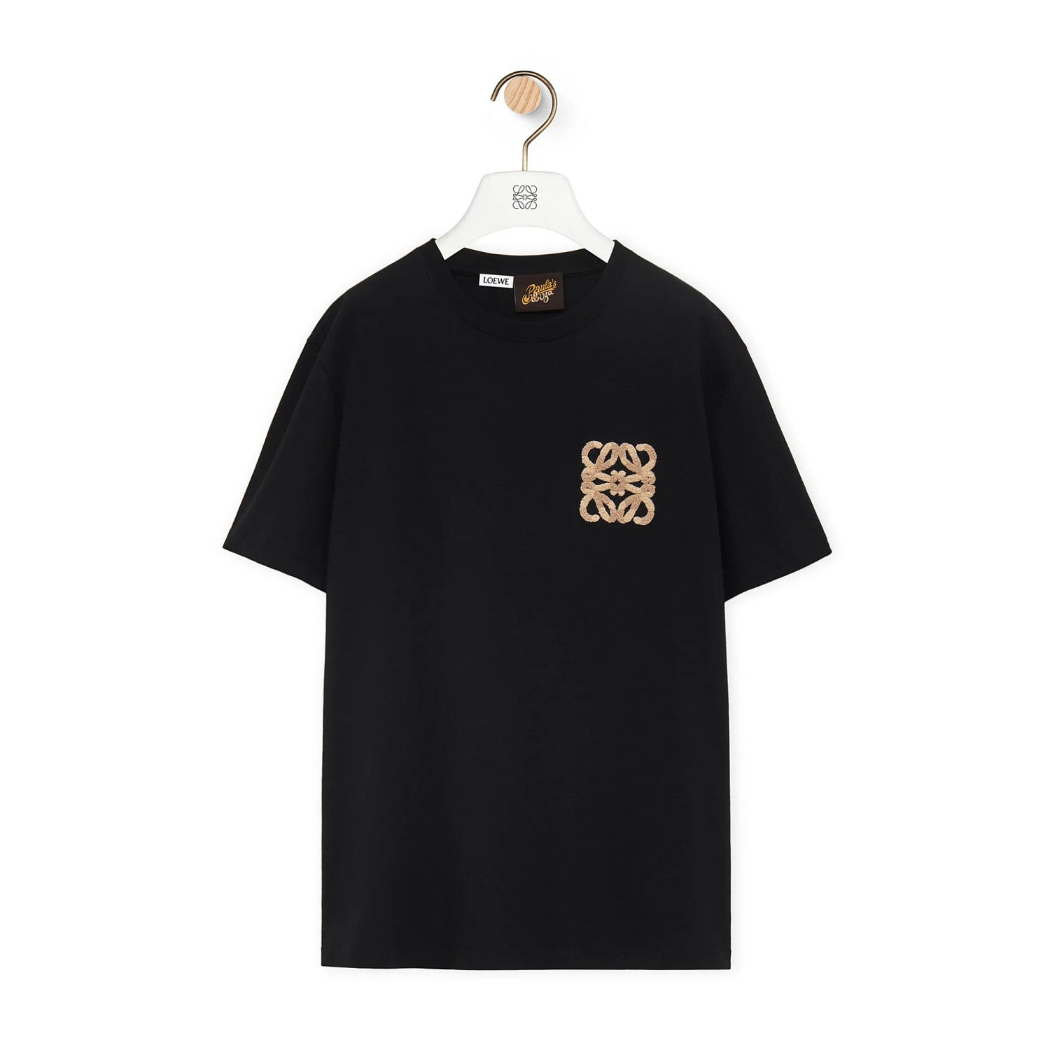 Loewe Men's Summer Solid Colour Wool Embroidery Logo Loose Round Neck Short Sleeve T-Shirt #99472