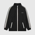 Celine Women's And Men's Spring/summer New Product Logo Sports And Casual Set Striped Letter Black Casual Loose Jacket Long Wide Leg Casual Pants #99577