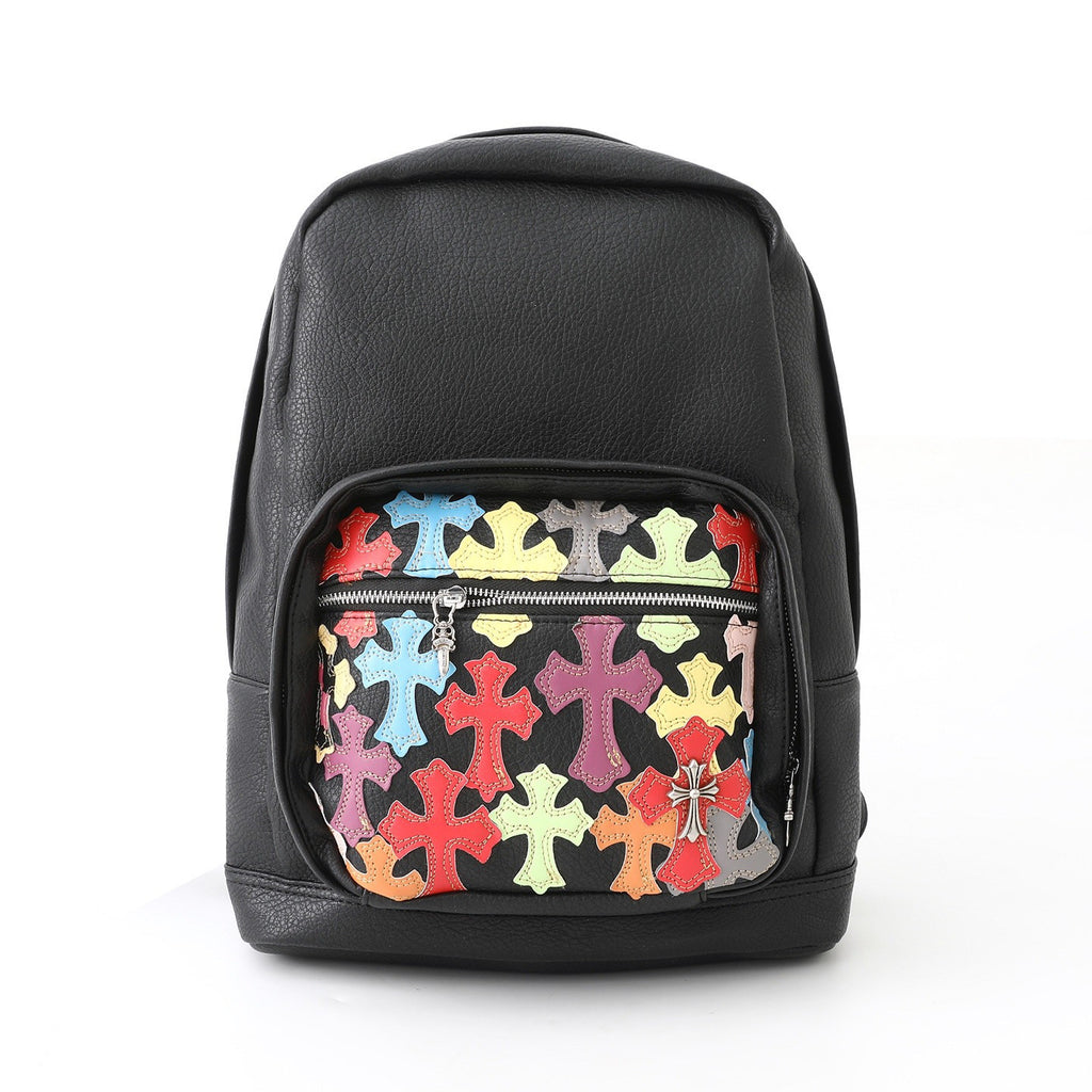 Chrome Hearts Solid Color Leather Zipper Leather Backpack Backpack #336982