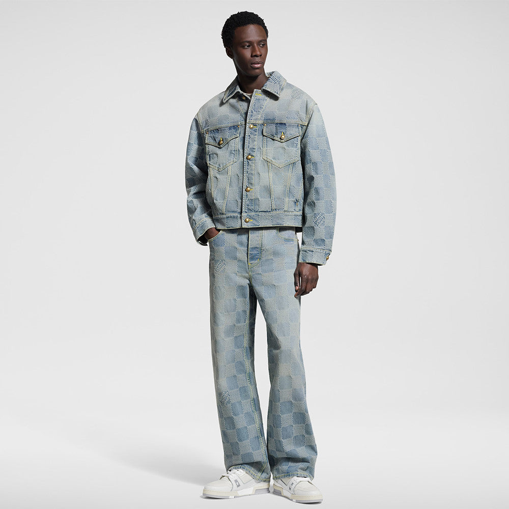 Louis Vuitton Damier Classic Denim Jacket Pants #375744
