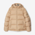 Burberry Detachable Sleeve Puffer Jacket in Flax Men's Nylon #335005