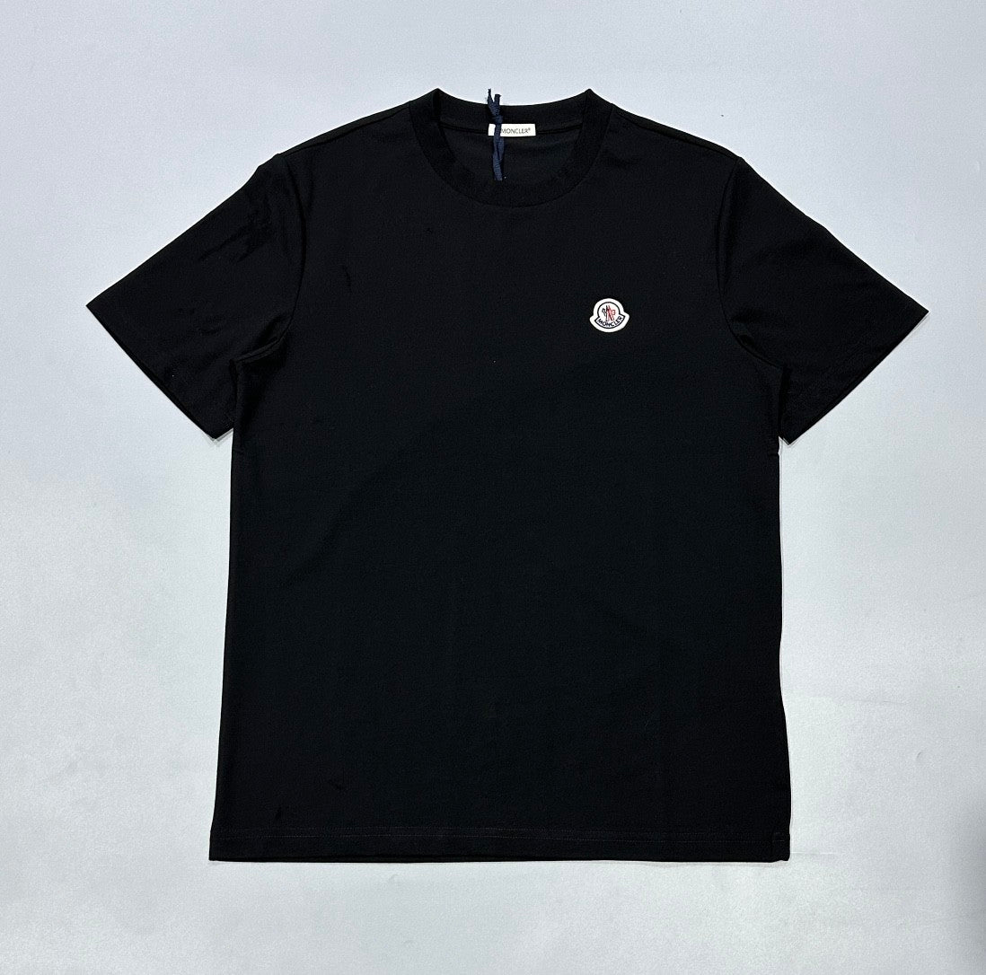 Moncler Men's Logo Summer Round Neck Solid Color Loose Straight Short Sleeve T-Shirt #75513