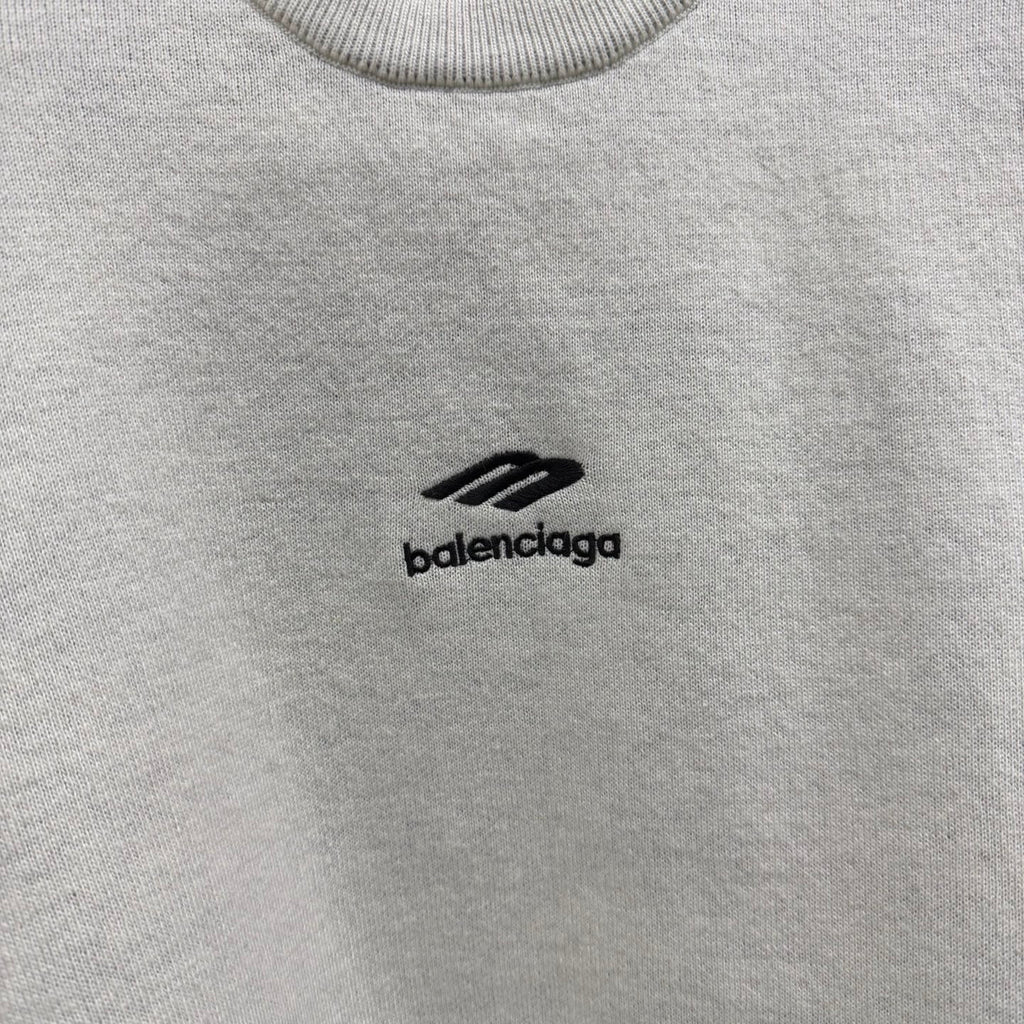 Top-quality Version Balenciaga Men's 3B Sports Icon Ski Crewneck in White Black #335728
