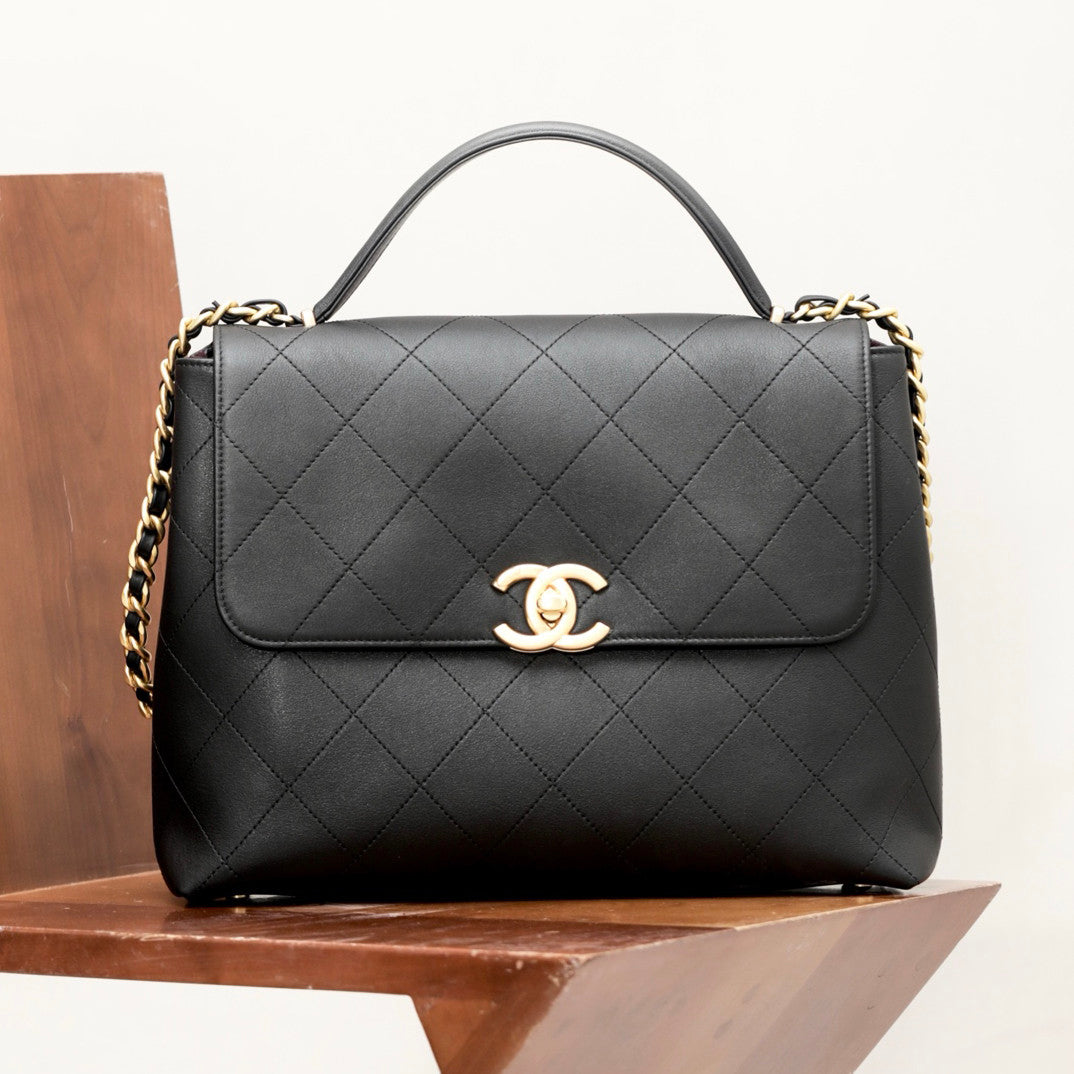 Chanel Women's Classic Fashion Solid-Color Leather Diamond Quilted Flap Handbag Briefcase Shoulder Bag Crossbody Bag Bags #78966