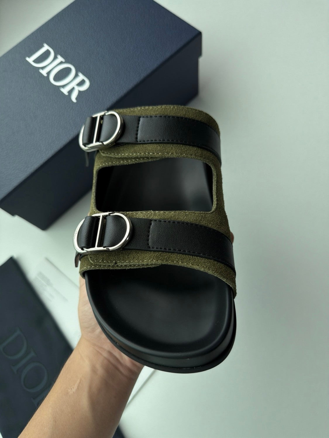 DIOR Dior Aqua Sandal Beige and Black Dior Oblique Jacquard #382615