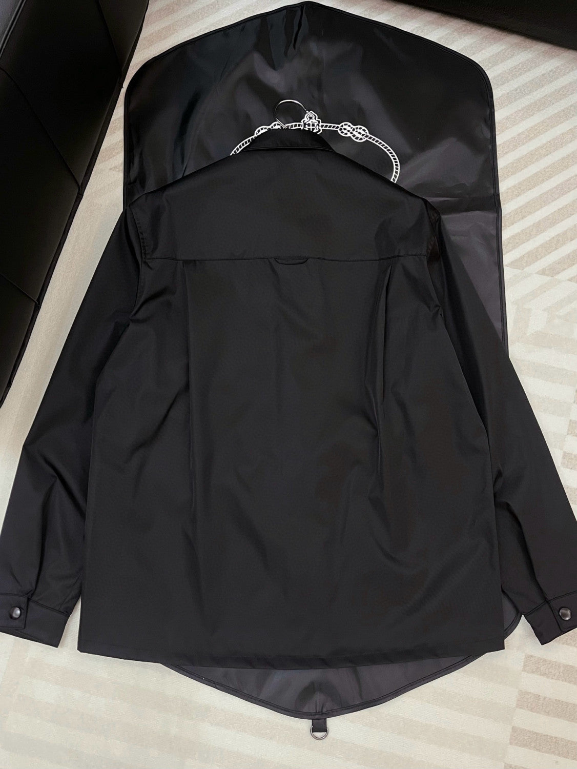 Prada Re-Nylon Men's Spring/Fall Fashion Casual Solid Color Collared Single Button Nylon Jacket Shirt #78762