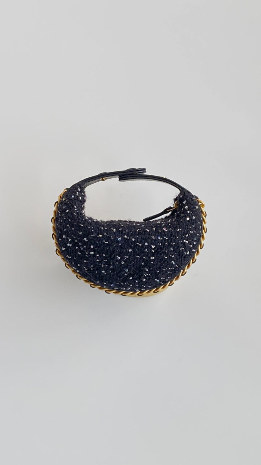 Chanel Women's Mini Woven Sequined Clutch Bag Elegant Fashionable Casual  Bags Handbag Stylish Modern Handbag #81891A
