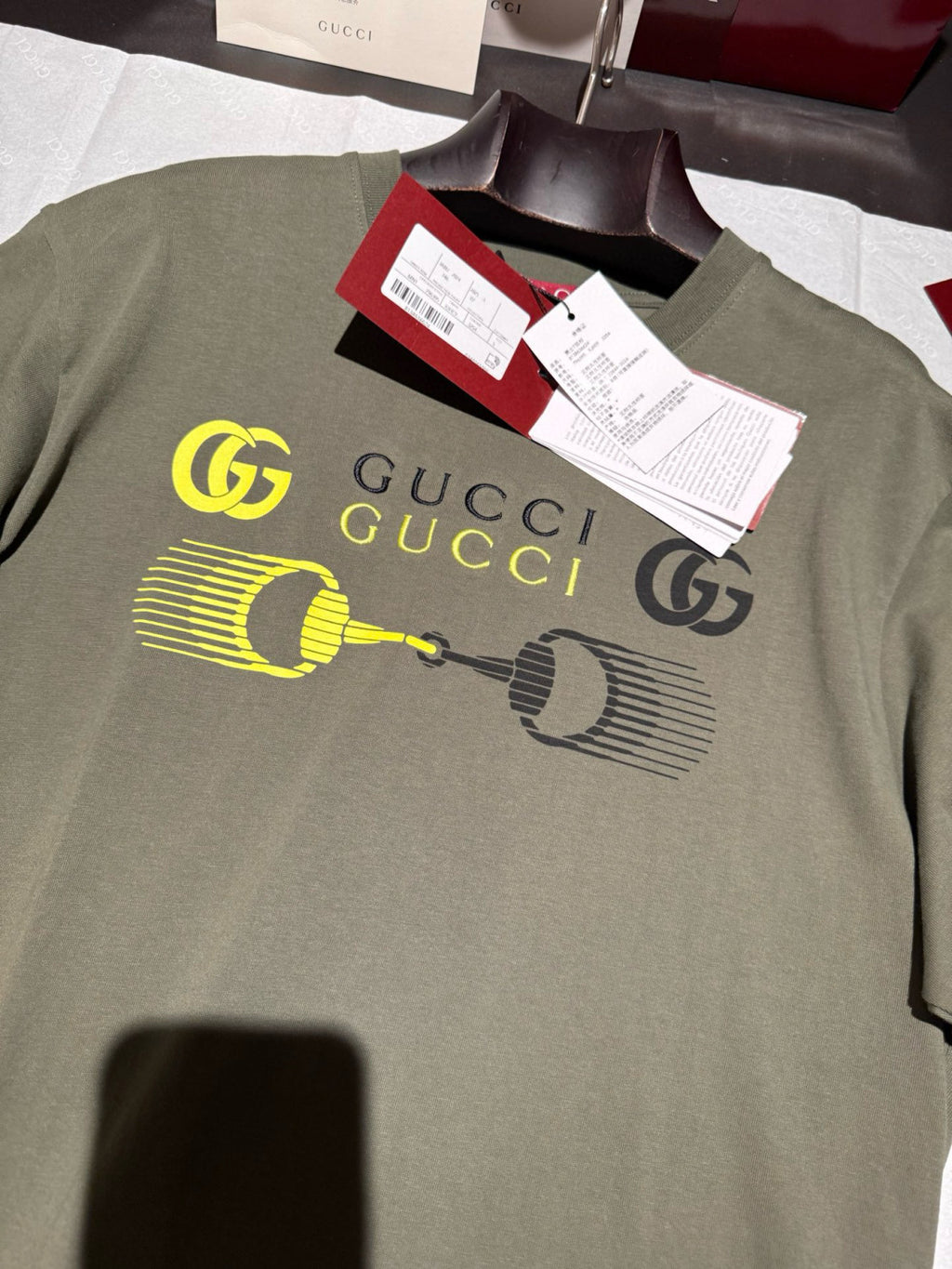 Gucci Men's Summer Solid Color Fashion Casual Letter Print Round Neck Drop Shoulder Short Sleeve T-Shirt #78253