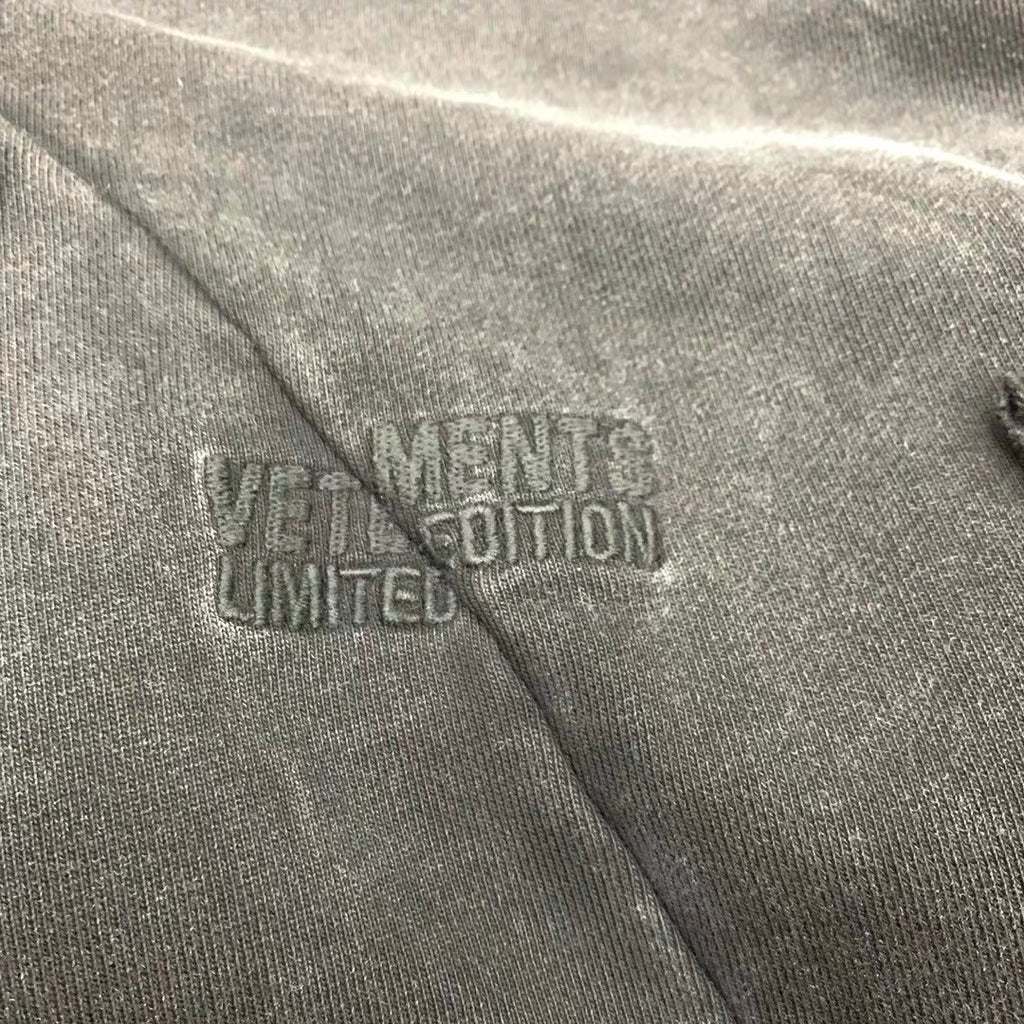 Vetements Men's Logo Embroidery Fall And Winter Cotton Long Sleeve Loose Zipper Hooded Coat Ngvp #6927