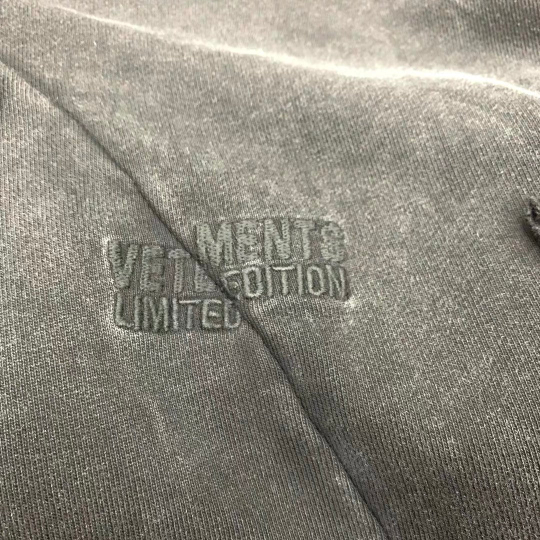 Vetements Men's Logo Embroidery Fall And Winter Cotton Long Sleeve Loose Zipper Hooded Coat Ngvp #6927