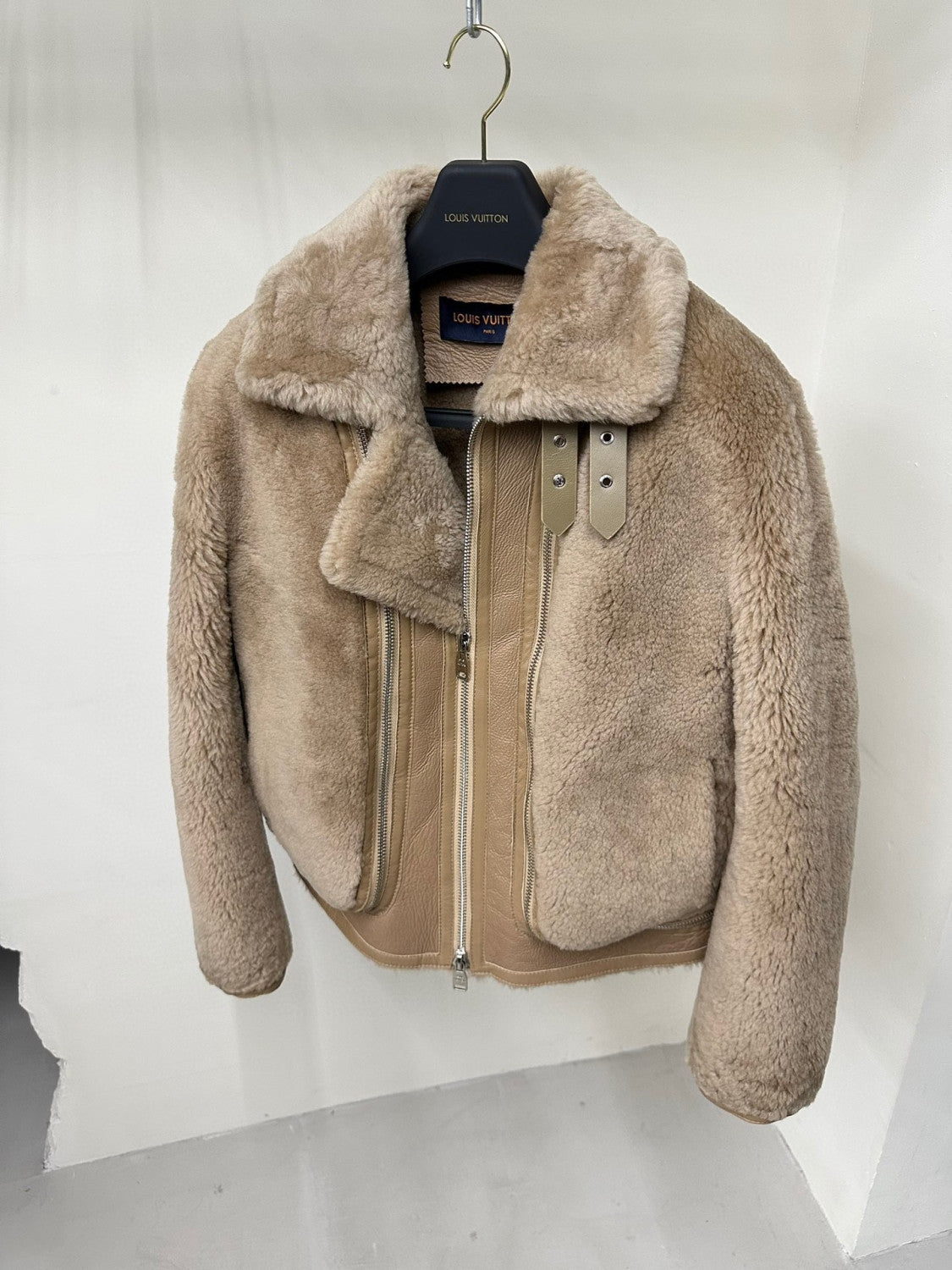 Louis Vuitton Removable Fur Leather Jacket Ngvp #5666