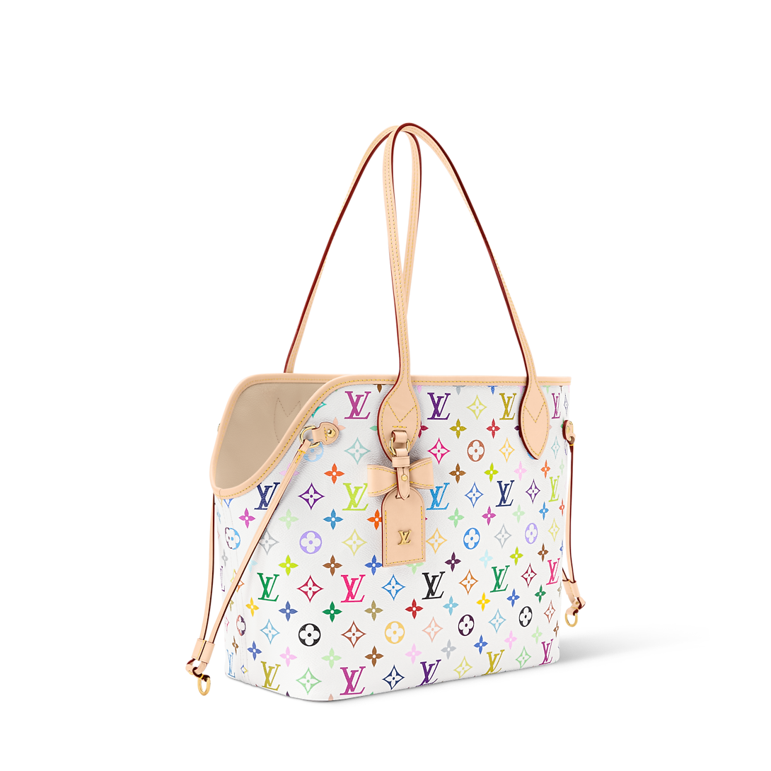 Louis Vuitton Lv X Tm Neverwoof Medium Pet Bag Cute Dog-print Pet Bag â€?Takashi Murakami Collaboration White Tri-colour 2026 New Arrival Practical Large Bags M27839 #82914A